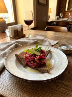 Винегрет с малосольным огурчиком