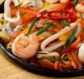 Сковородка из морепродуктов