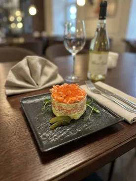 Салат "Мимоза" с малосольным огурчиком